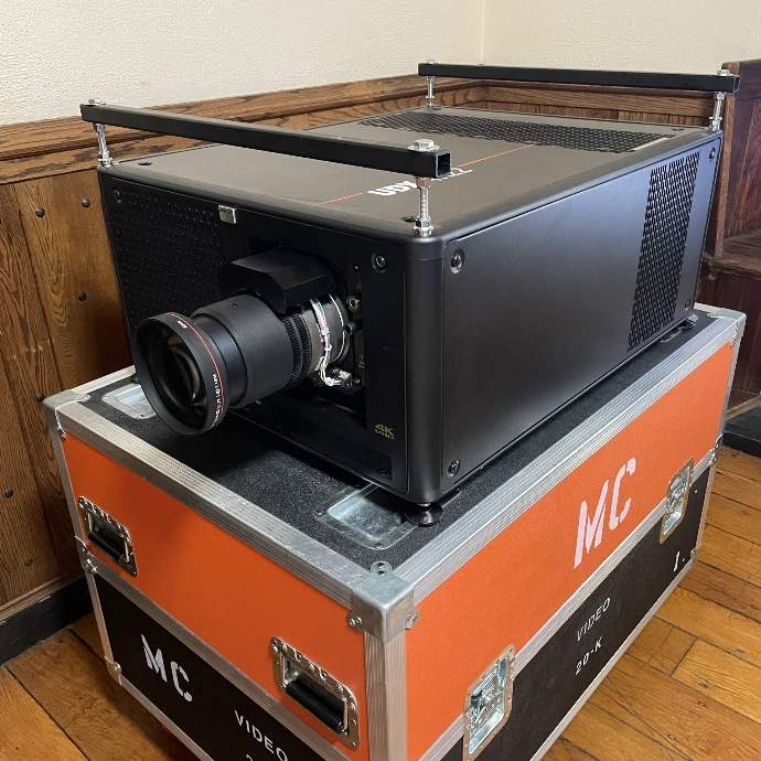 Professional projection equipment available for purchase at StradEvents warehouse