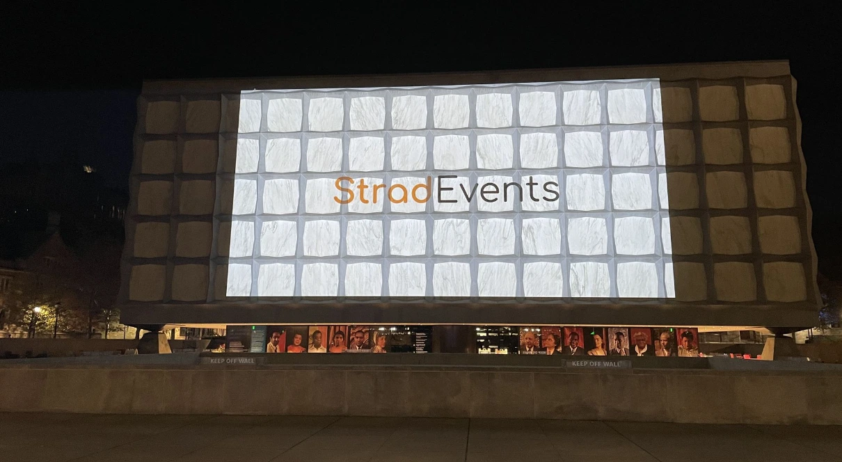 LED video wall panels and display equipment staged for resale evaluation