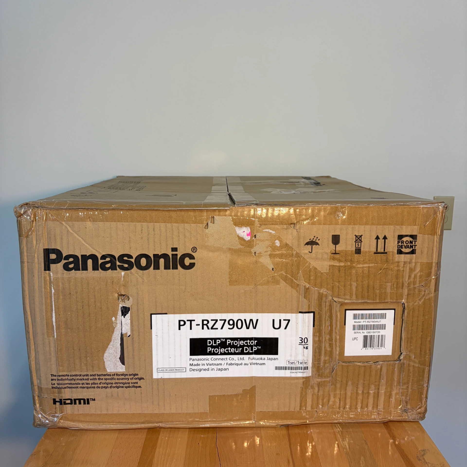 [V227] Panasonic PT-RZ790W NEW 7000 lumen Laser (With Standard Lens) Projector