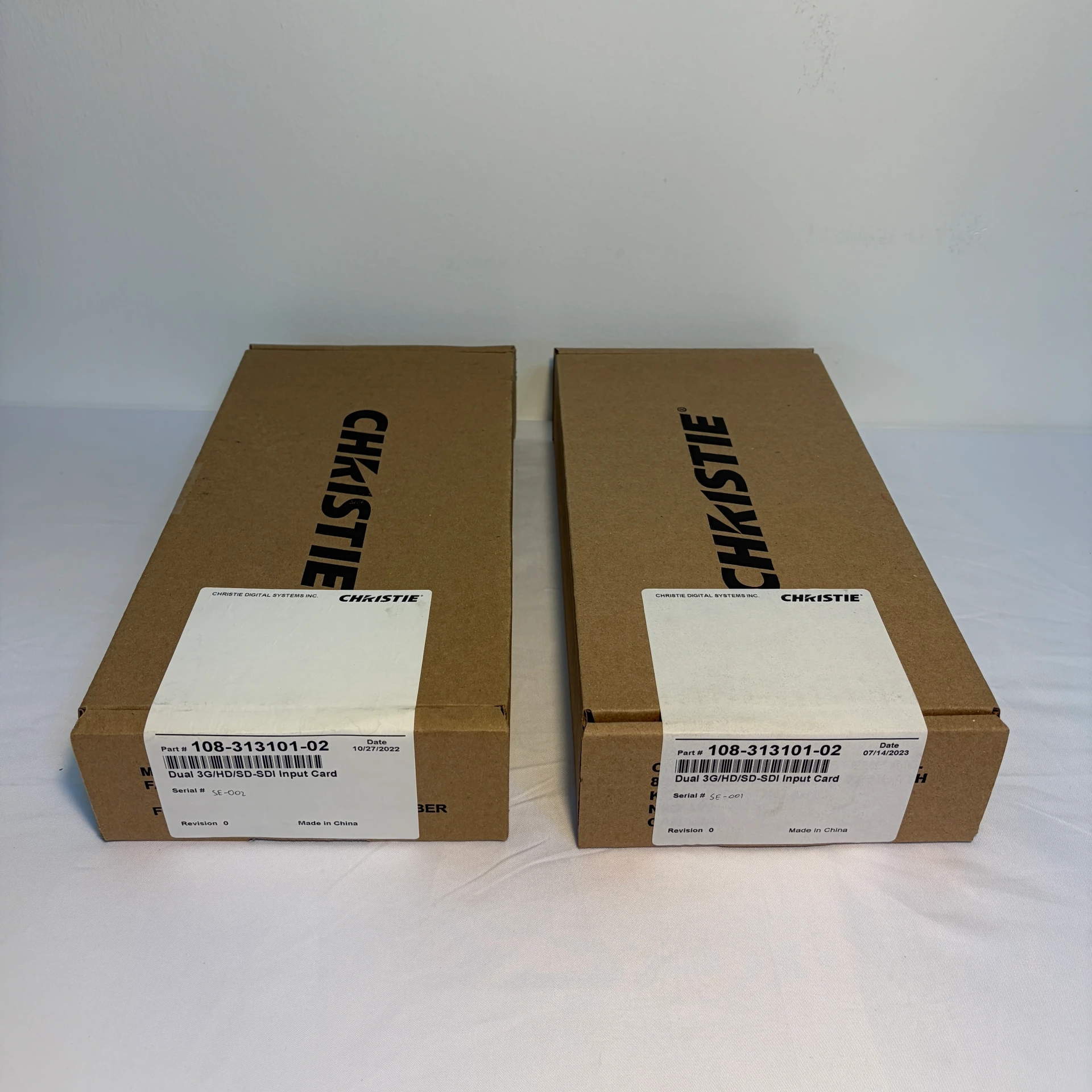 [V251] Christie 108-313101-02 Dual 3G/HD/SD-SDI Input Card